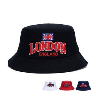 【米蘭精品】遮陽防曬米字旗漁夫帽(LONDON刺繡街頭時尚情人節生日禮物男女帽子4色73db21)