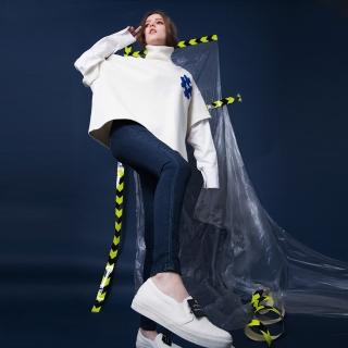 【Who Cares】騎士風彈性牛仔褲(藍)