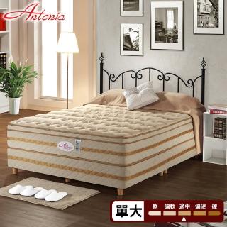 【Antonia】三線 背柔 五段式獨立筒床墊-單人3.5尺(高蓬度+天絲棉+德國乳膠)