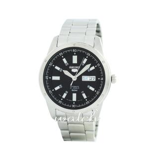 【SEIKO 精工】型男必備_不鏽鋼錶帶_日期顯示_自動上鍊_機械錶_男錶(SNKN13J1)