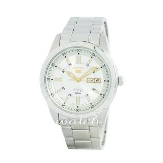 【SEIKO 精工】型男必備_不鏽鋼錶帶_日期顯示_自動上鍊_機械錶_男錶(SNKN11J1)