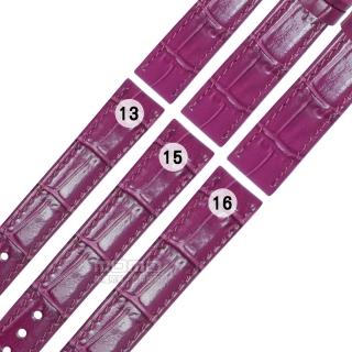 【Watchband】13.15.16 mm / SEIKO LUKIA 精工 別緻鮮亮 壓紋牛皮 替用錶帶(紫色)