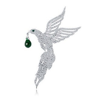 【米蘭精品】胸針鍍白金水晶胸章流行飾品(時尚別緻鑲鑽小鳥母親節情人節生日禮物3色73cw22)
