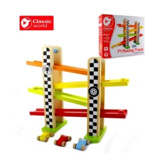 【Classicworld德國經典木玩客來喜】木製繽紛 F1賽車