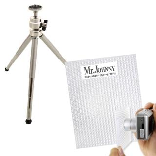 【PhotoPalette】拍出好看照片組- Mini攜帶式專業鋁合金五節迷你腳架+白平衡校正濾片(腳架 白平)