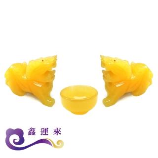 【鑫運來】富貴聚財黃玉貔貅套組(上班族招財開運首選)