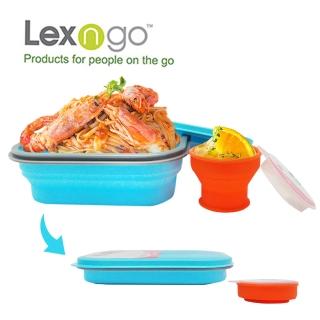 【Lexngo】可折疊午餐組-大-850ml(餐盒 碗盤 廚具 便當)