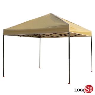 【LOGIS】卡其色帳棚 轎車可載露營大3米防水遮陽帳/遮雨棚/帳逢/天幕帳Z-KH3
