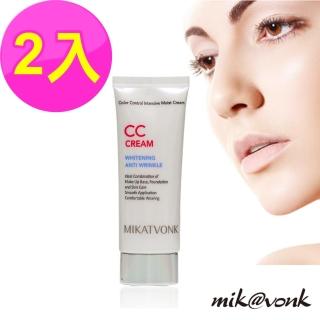 【mik@vonk】蝶戀CC素顏霜60mlx2入(CC霜 素顏霜  秒變美肌)
