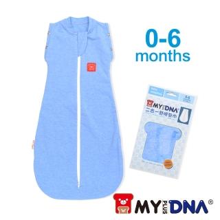 【MY+DNA熊本部】純棉二合一舒眠包巾-麻花藍(A0074-56)