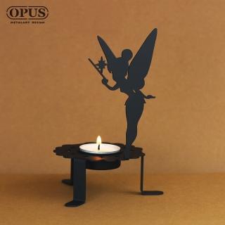【OPUS 東齊金工】歐式鐵藝-精靈之光 香氛蠟燭燭台/餐廳裝飾品(KL-ca06B 花仙子燭台_經典黑)