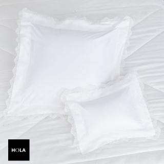 【HOLA】HOLA 楓丹蕾絲防?傿艉j小抱枕組 白色