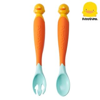 【Piyo Piyo黃色小鴨】神奇感溫湯叉組(附保潔盒)