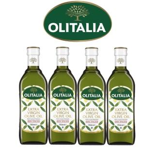 【Olitalia奧利塔】特級初榨橄欖油750mlx4瓶雙入禮盒組(贈法拉蕊天然汽泡礦泉水330mlx1瓶)