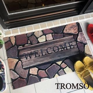 【TROMSO】戶外植絨橡膠厚實刮泥大地墊-倫敦石城(戶外地墊踏墊)