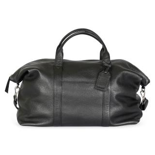 【MARKBERG】Isa 丹麥手工牛皮率性大旅行包 斜背包/手提包(極簡黑)