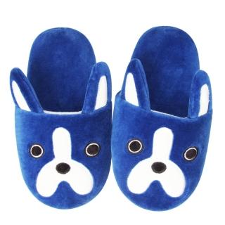 【Yvonne Collection】狗狗胖胖拖鞋(深藍)