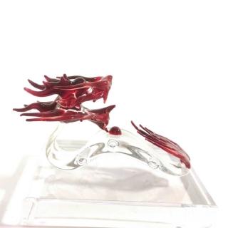 【琉璃藝術大師-黃安福】龍如意x攏如意 手工熱塑雕件(創藝工坊 送禮首選 十二生肖 龍 贈透明壓克力底座)