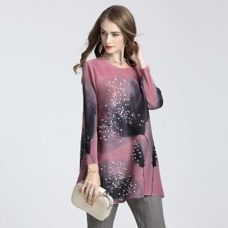 【羽生摺衣】新宿時尚-釘珠水墨花洋(共三色)