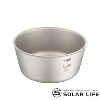【鎧斯Keith】Ti5322純鈦雙層碗附收納袋(居家戶外野炊露營鈦金屬防腐蝕雙層隔熱碗)