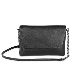 【MARKBERG】Leona 丹麥手工牛皮率性鍊帶知心肩揹包 斜背包/側揹包(極簡黑)