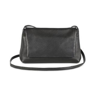 【MARKBERG】Pippa 丹麥手工牛皮率性皮帕肩揹包 斜背包/側揹包(極簡黑)