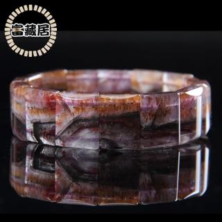 【富藏居】天然紫鈦晶極光現象通透晶體完美手排(62G)