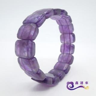 【鑫運來】絢麗時尚紫水晶切角手珠(開智慧首選)