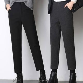 【麗質達人】3307休閒毛呢九分褲(M-5XL)