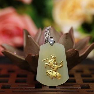 【開運方程式】十二生肖貴人-馬-刻字和闐玉(三合六合犯太歲必戴)