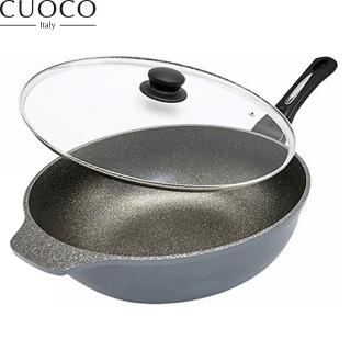 【義大利CUOCO】鈦晶岩大寶鍋組34cm(附蓋)