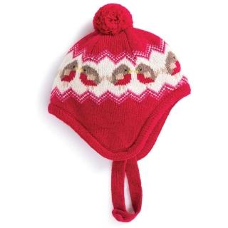 【JoJo Maman BeBe】保暖舒適羊毛帽_ 小鳥玩耍(JJHAT-14)