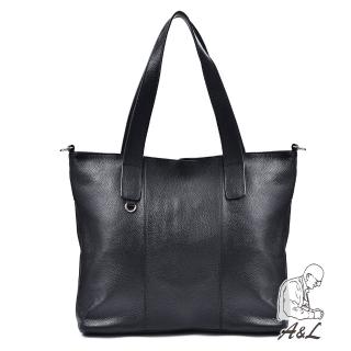 【A&L老工匠】Erica氣質名媛進口頭層全真牛皮包(魅力黑)