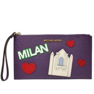 【Michael Kors】異國風情趣味立體拼貼 長型手拿包/長夾(MILAN米蘭)