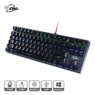 【T.C.STAR】87鍵青軸全鍵可插拔機械鍵盤(TCK808)