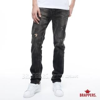 【BRAPPERS】男款 HM-中腰系列-彈性直筒褲(黑灰)