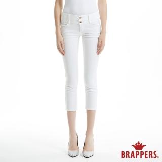 【BRAPPERS】女款 新美尻 Royal 系列-中低腰素面七分褲(純白)