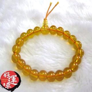 【好運來】招財避邪水琉璃葫蘆手鍊-黃