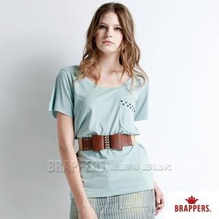 【BRAPPERS】女款 愛心貼片短袖上衣(綠)