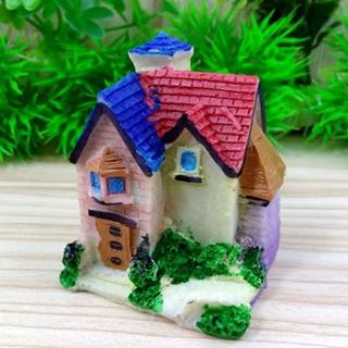 【Cindy水族】仿真多彩別墅5cm-藍紅