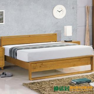 【綠活居】艾思比   時尚6尺實木雙人加大床台(不含床墊)