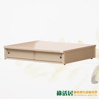 【綠活居】莉絲   時尚6尺雙人加大單面雙拉門床底(八色可選)