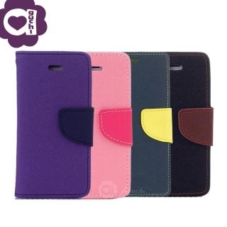 ASUS ZenFone 4 Max ZC554KL 馬卡龍雙色側掀手機皮套 磁吸扣帶 支架式皮套 藍黑棕粉紫多色可選