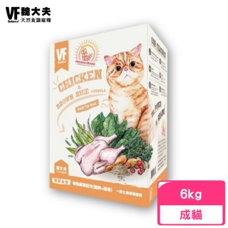 【買大送小】魏大夫 特選成貓配方《雞肉+米》6kg(贈 1.5kg*1〈隨機口味〉)