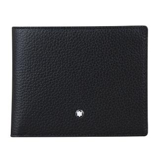 【MONTBLANC 萬寶龍】大班系列牛皮荔枝紋9卡對折短夾(黑)
