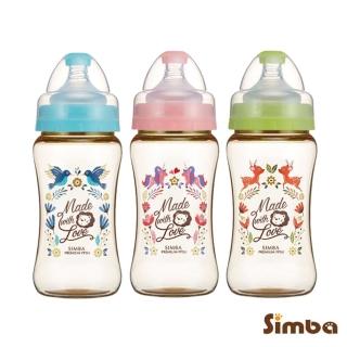 【Simba 小獅王辛巴】桃樂絲PPSU寬口雙凹中奶瓶270ml(丘比特/圓舞曲/獨角獸)