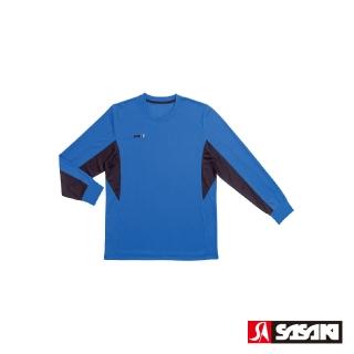 【SASAKI】長效性快速吸濕排汗圓領長衫-男-寶藍/黑