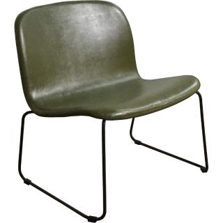 【YOI傢俱】沃瓦休閒椅 棕/墨綠2色可選 休閒椅/餐椅/皮面/單人椅/洽談椅(YBO-777-5)