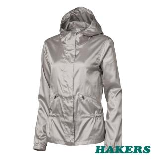 【HAKERS】女 City Smart 抗UV防風防潑外套(銀色)