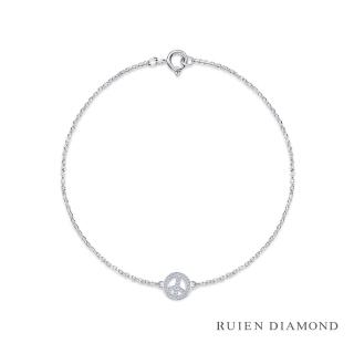 【RUIEN DIAMOND 瑞恩鑽石】輕珠寶系列 8分(14K白金 鑽石手鍊)
